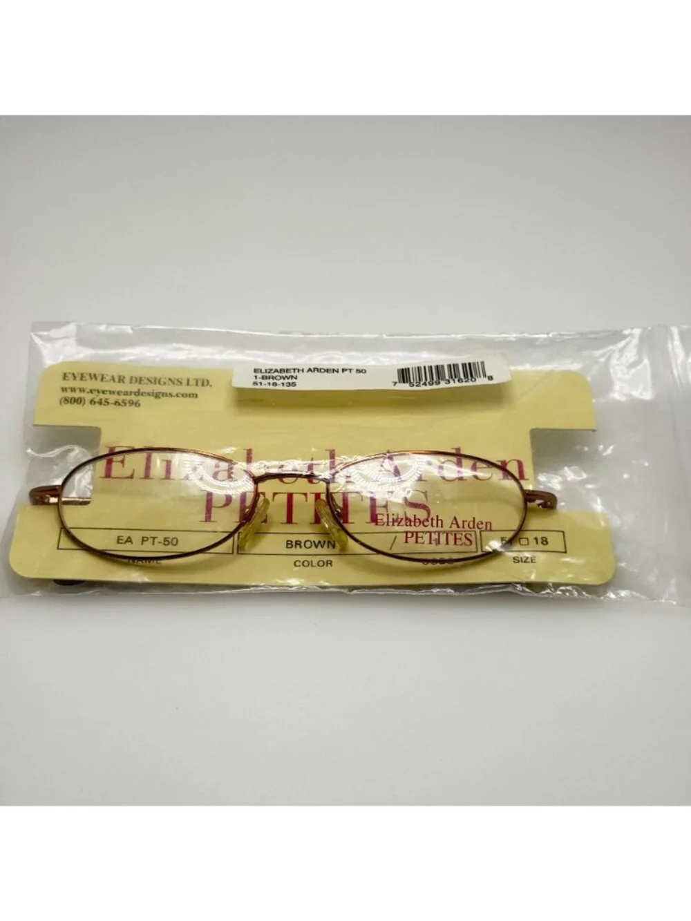 Elizabeth Arden PT 50 1 Brown Eyeglasses Eye Glasses Frames 51-18-135